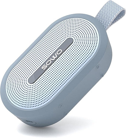 SOWO Wireless Portable Small Speaker, Ultra Magnetic Bluetooth Speaker for Golf Cart, Coverless IP67 Waterproof, 24 H Playtime, Pro Sound, Clip Hanging Design for Outdoor, Indoor - Blue