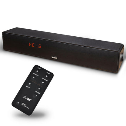 ZVOX Dialogue Clarifying Sound Bar - Patented Hearing Technology, AccuVoice TV Sound Bar with 12 Levels of Voice Boost, 17" Home Theater TV Speakers, Ideal for Smart TVs - AV157 Black