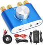 Facmogu F900S 160W Mini Bluetooth 5.0 Power Amplifier, 2 Channel 80Wx2 Stereo Hi-Fi Digital Amp, Portable Wireless Audio Receiver Sound Speaker Amplifer, AUX/USB/Bluetooth Input & 12V Power Supply