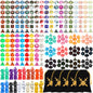 Yilloog 350 Pcs Dice Sets Bulk with Drawstring Bag Polyhedral Dice Sets Multi Role Playing Table Game D4 D6 D8 D10 D% D12 D20 (Mixed Style)