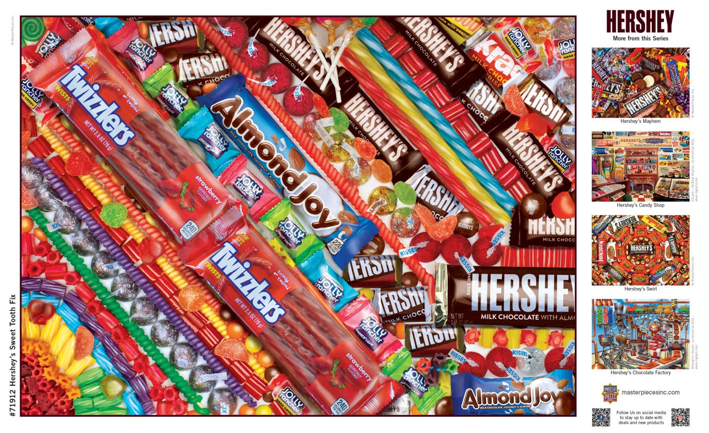 MasterPieces 1000 Piece Jigsaw Puzzle for Adults, Family, Or Youth - Hershey's Sweet Tooth Fix - 19.25"x26.75"