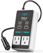 YSOLX 300W 12V to 110V Car Power Inverter, with Dual USB-A 24W and USB-C 65W, Dual AC Car Plug Adapter Outlet and Equipped with a Display Screen.Suitable for car Trips, Camping,Charging laptops