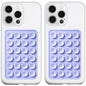 LvShuLiangPin Anteel 2 Pack Silicone Suction Phone Case Mount, Silicon Adhesive Phone Grip for Smartphones, Hands-Free Mirror Shower Phone Holder for Selfies, Tiktok Videos (LightPink&White)