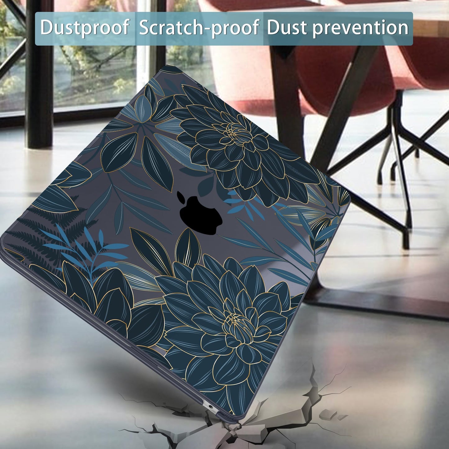 Mektron for 2026 MacBook Air 13-inch M5 Laptop Case A3449 with 13.6-inch Liquid Retina Display Fits 2025 A3240 M4 2024 A3113 M3 2023 A2681 M2 Printed Shell for MacBook Air 13.6", Dahlia Flower C035