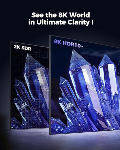 Silkland 8K HDMI eARC/ARC Cable 2.1, 3.3FT Certified Ultra High Speed HDMI® Cable [8K@60Hz, 4K@120Hz] Dolby Atmos Vision, 48Gbps, HDR, HDCP Compatible for Samsung/Vizio/SoundBar/Roku TV/BluRay