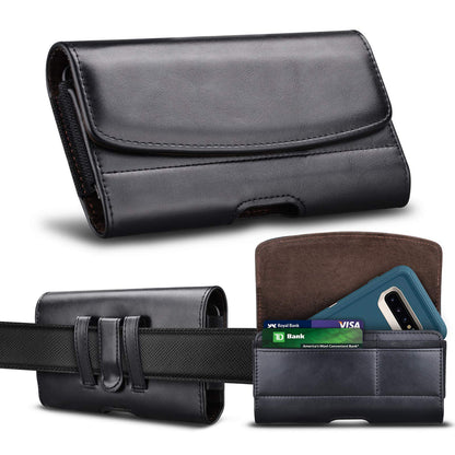 Tiflook Phone Holster for Samsung Galaxy S26 Ultra S25 FE S24 S23 S22 S21 S20 A37 5G A17 A36 A16 A55 A35 A15 A26 A56 Note 20 10 PU Leather Cell Phone Pouch with Belt Clip Loop Card Holder,Black