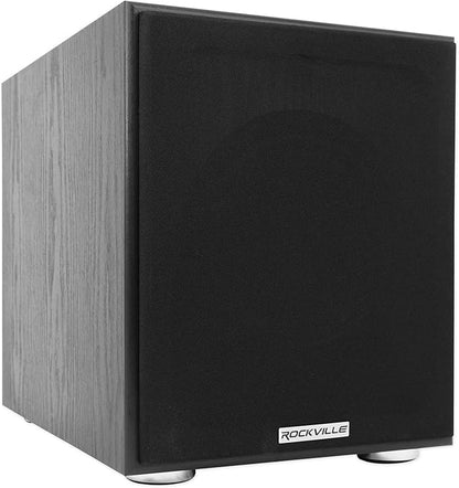 Rockville RPA60BT Home Theater Receiver Amp+(8) 5.25" White Ceiling Speakers+Sub