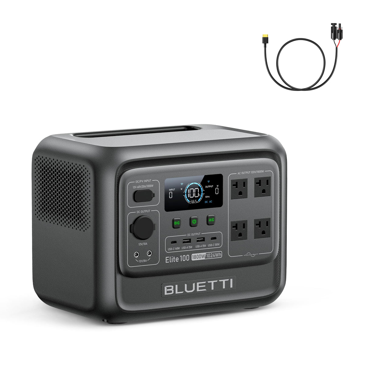 BLUETTI Elite 100 V2 Portable Power Station for Camping 1024Wh 1800W