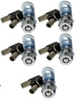 5/8" Tubular Cam Lock (5 Pack-90° Chrome) RV, Toolbox, Cabinet Replacement