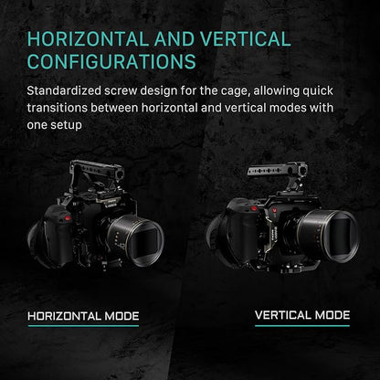 Tilta Camera Cage Pro Kit V-Mount for Canon C400 | Includes Cage, Battery Plate, Shoulder Baseplate, Right Side Arm & More | Arri Rosette, NATO Rail, 3/8"-16 & 1/4"-20