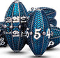 ARUOHHA DND Metal Dice Black Blue Dragon Egg Dice with Metal Box, Role Playing Game Polyhedral D and D Dice Set D20 D12 D10 D8 D6 D4