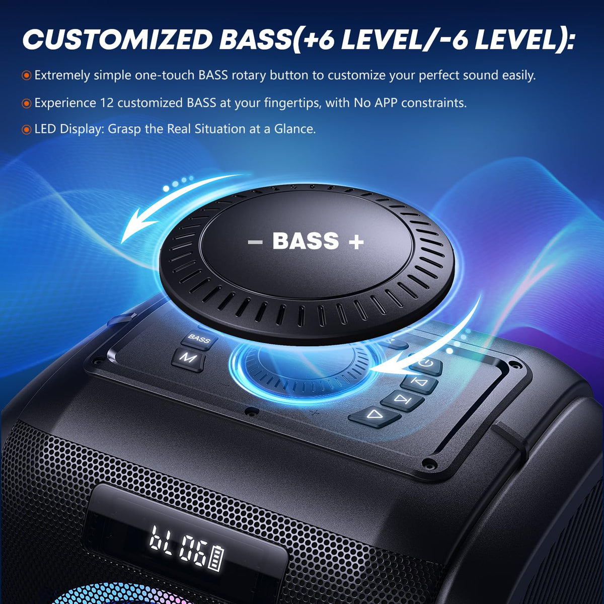W-KING 270W Max Party Portable Bluetooth Speaker Loudest Large Big Boom Box