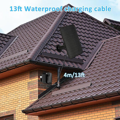 6W Solar Panel Charger for Blink Outdoor/Outdoor(3rd Gen)/XT XT2 Camera Solar Panel with 13.1ft Waterproof Charging Cable, Waterproof Rubber Plug, 360°Adjustable (for Blink 3-2PC)