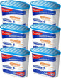 Vacplus Moisture Absorbers 6 pack, 16.0 Oz Portable Humidity Absorber Boxes for Your Bathroom, Closet & Car, Dehumidifier with Fragrance Free, Navy Blue