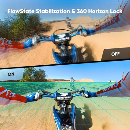 Insta360 X3 Motorcycle Kit (New Version) - Waterproof 360 Action Camera with 1/2" 48MP Sensors, 5.7K 360 Active HDR Video, 72MP 360 Photo, 4K Single-Lens, 60fps Me Mode, Stabilization