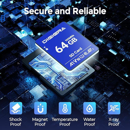 64GB CS100 SDXC UHS-I Memory Card - up to 100MB/s, C10, U1, V10, Full HD, SD Card for Computers, Digital Cameras, Home Theatre Devices, Car Navigation Systems (2 Pack)
