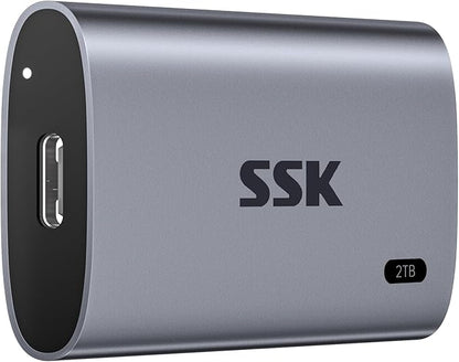 SSK 2TB Portable SSD External Hard Drive Solid State Drive Up to 550MB/s