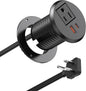 Desktop Power Grommet 2 inch Hole,PD 30W USB C Fast Charging Station,Ultra Thin Flat Plug Power Strip,Recessed Outlet,Slim Outlet Extender for Office,Table Outlets for Home,Office,6ft Cable