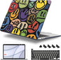 for MacBook Pro 16 inch Case 2019 2020 Release Model A2141, Plastic Hard Shell Cover with Keyboard Cover & Screen Protector for MacBook Pro 16 inch with Touch Bar & Touch ID, Happy Emoji