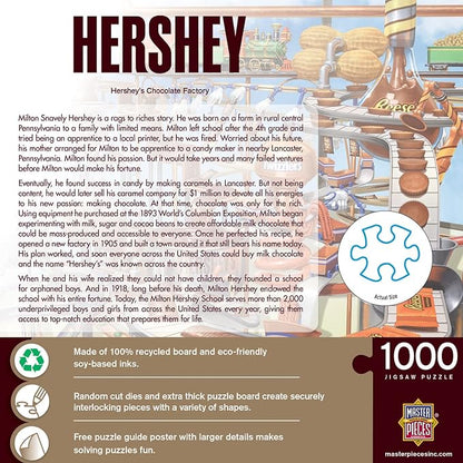 MasterPieces 1000 Piece Jigsaw Puzzle for Adults, Family, Or Youth - Hershey's Chocolate Factory - 19.25"x26.75"