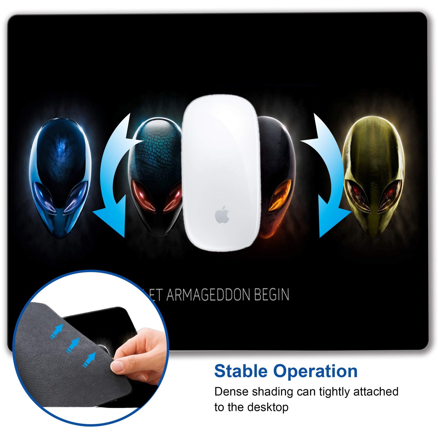 SHALYSONG Alien Mouse pad, Personalized Design sci-fi Computer Mouse pad