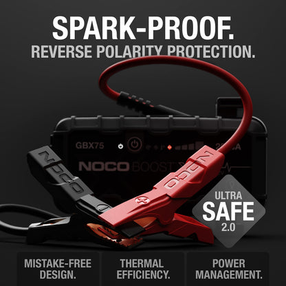 NOCO Boost GBX75 2500A UltraSafe Jump Starter, 12V Lithium Battery Booster