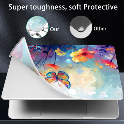 Lepeoac Case for 2026-2021 MacBook Pro 16-inch M5, Flowers & Butterflies