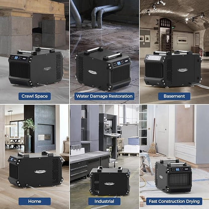 ALORAIR 145 Pint Crawl Spaces Dehumidifier with Pump and Drain Hose, Auto Defrost for Crawlspaces, Commercial, Basements, and Large Rooms up to 1800 Sq.Ft