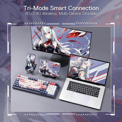 Redragon K686 PRO Wireless RGB Gasket Gaming Keyboard, Dye-Sub Anime Keycap