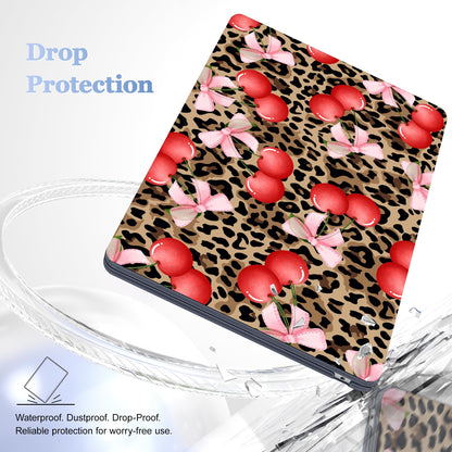 Lepeoac Case for 2026/2025/2024/2023 MacBook Air 15-inch Laptop Release M5 A3448 /M4 A3241 /M3 A3114 /M2 A2941, Stylish Protective Hard Shell Cover for MacBook Air 15.3 inch, Leopard Cherry