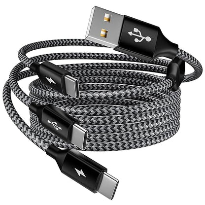 Multi Charging Cable,USB C Splitter Cable,3 in 1 Travel Fast Charging Cord with 3 Type-C Port for iPhone 16 15 Pro Max Galaxy S23 S22 S10 Note 20 Cell Phones Tablets and More,1Pack 5FT