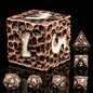 Haxtec Metal DND Dice Set, 7 Pcs Meteorite Texture Polyhedral Dice for RPG