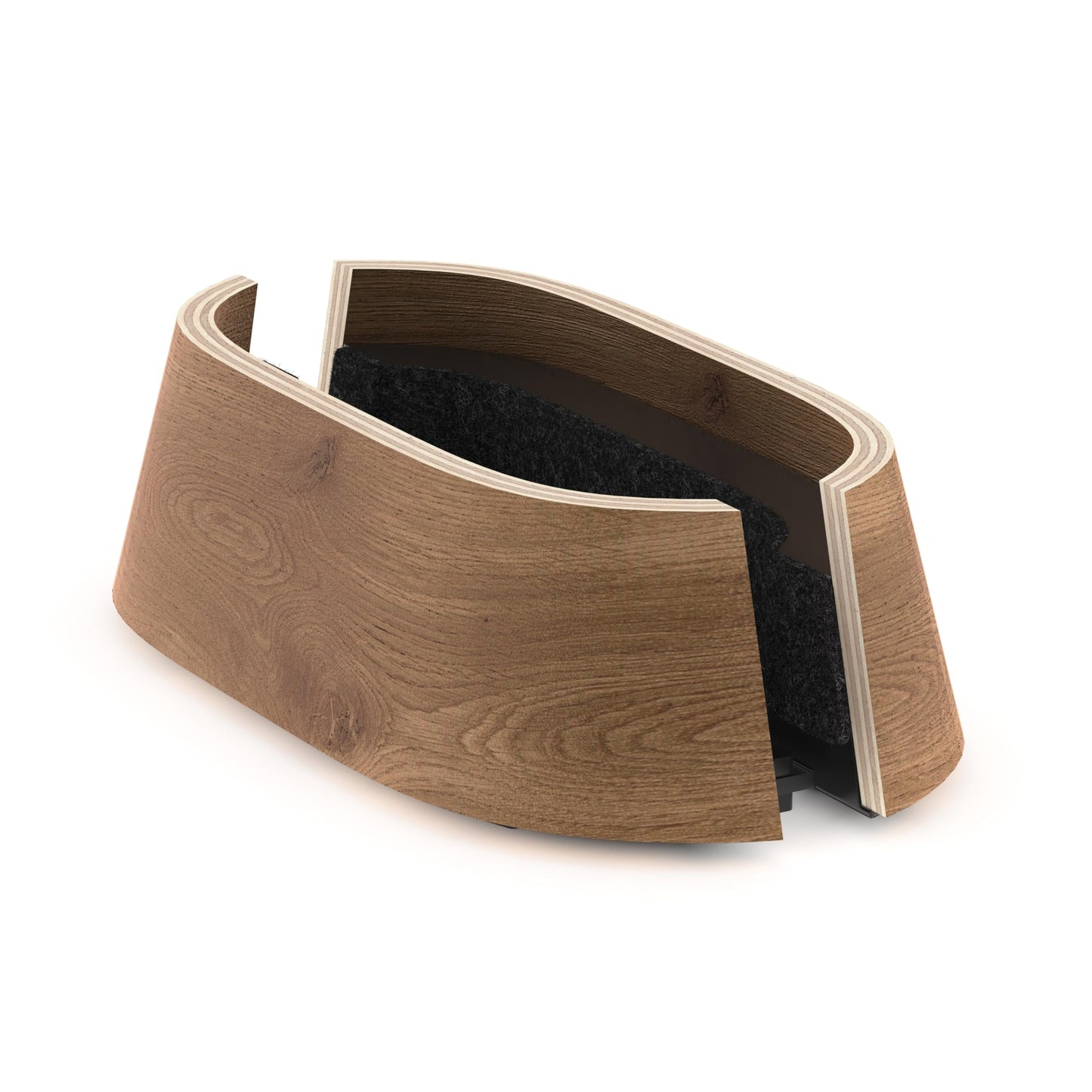 HumanCentric Vertical Laptop Stand in Black Walnut Wood, Adjustable