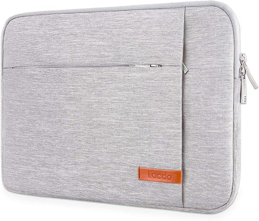 Lacdo Laptop Sleeve Case for 13 inch Microsoft New Surface Pro 11th Copilot+PC, Surface Pro 10/9/8/X/7/6/5, 12.4 inch Microsoft Surface Laptop Go 3/2/1 Shockproof Water-Resistant Computer Bag, Gray