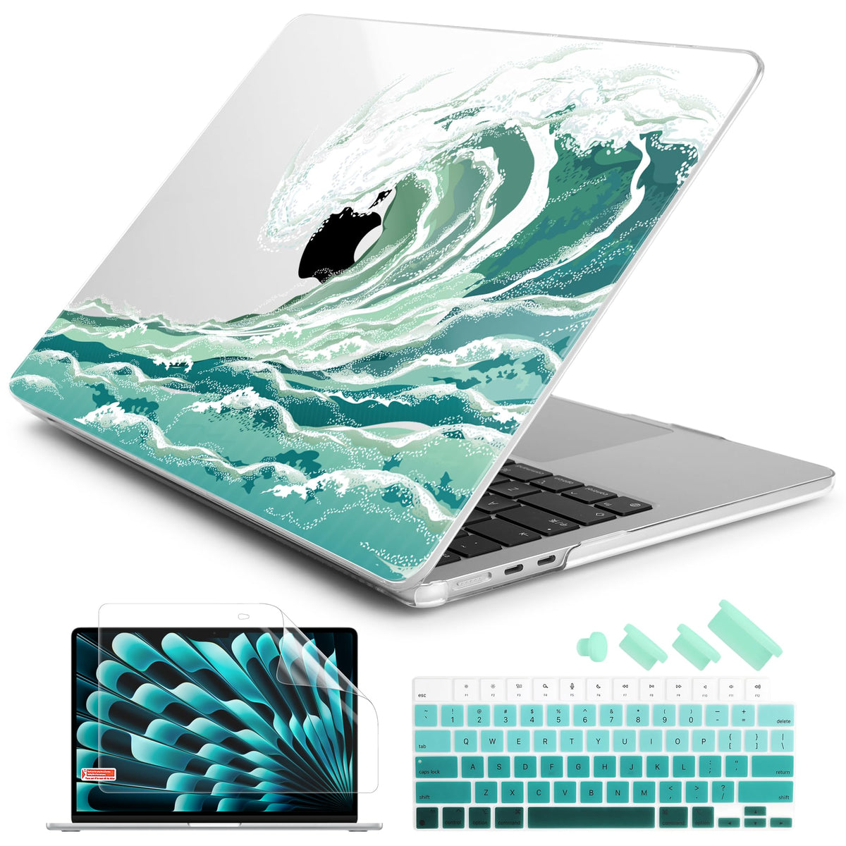 Batianda Case for MacBook Air 15" with M5 M4 M3 M2 Chip, Golden Lotus