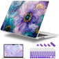 Lepeoac Case for 2026/2025/2024/2023 MacBook Air 15-inch Laptop Release M5 A3448 /M4 A3241 /M3 A3114 /M2 A2941, Stylish Protective Hard Shell Cover for MacBook Air 15.3 inch, Fluid Art Flowers