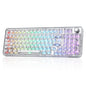 YUNZII X98 Clear Wireless Mechanical Keyboard with Knob (White,Snow Switch)