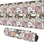 Gaming Desk Pad Large Extra Length Panda and Koala Mouse Pad Keyboard Laptop Non-Slip Waterproof with Rubber Base Thick Stitched Edge Mouse Mat for Office Home 35.4 x 15.7 Inches