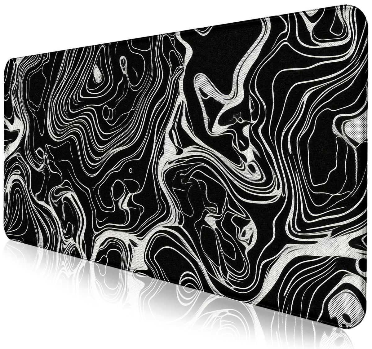Gray Forest Mouse Pad with Seam Edge Design, Non Slip Rubber Keyboard Pad