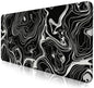 Gray Forest Mouse Pad with Seam Edge Design, Non Slip Rubber Keyboard Pad