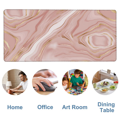NITAHHHY Liquid Marble Gaming Mouse Pad 3mm Thick Stitched Edge Waterproof Non-Slip Large Computer Keyboard Mouse Mat,Suitable for Office Entertainment Decorative Desk Pad 35.4 x 15.7 Inches