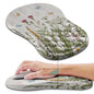 Hokafenle Ergonomic Mouse Pad Wrist Support, Wrist Rest Mousepad for Carpal Tunnel Pain Relief with Integrated Memory Foam Slope Massage Bulge (11.8x7.9 inch,Cute Floral