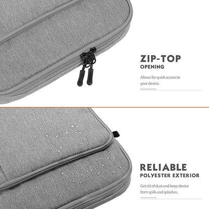 MoKo 12.9 Inch Tablet Sleeve Bag Carrying Case with Pockets Fits iPad Pro 12.9 M2 2022/2021/2020, Surface Laptop Go 12.4", Galaxy Tab S8+/S9+ 12.4" 2022/2023, Light Gray