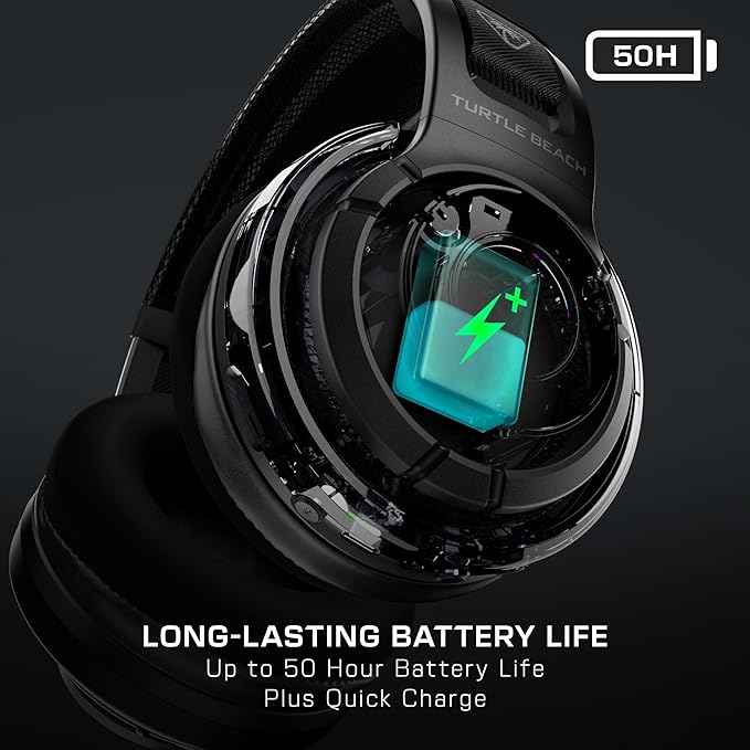 Turtle Beach Atlas Air Wireless Open Back PC Gaming Headset - PC, PS5, PS4, Mobile - 24-bit High-Fidelity Audio, Broadcast Grade Mic, Bluetooth, Floating Earcup, Memory Foam Cushions, 50-Hr Battery