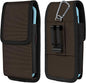 Phone Holster for Belt with Metal Clip and Magnetic Closure Compatible with iPhone 16/15/14/13/12 Pro Max, Galaxy S25/S24/S23/S22 Plus & FE for Everyday Protection, L-Coffee