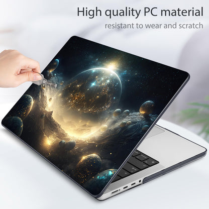 Tuiklol for MacBook Pro 14 Inch Case 2026 2025 2024 2023 2022 2021 Release M5/M4/M3/M2/M1 A2442 Pro/Max,Hard Shell Case with Screen Protector for Touch ID, Birth of Galaxy
