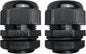 MGI SpeedWare 1" NPT Strain Relief Nylon Cord Grip Cable Glands, Black Plastic Grommet 20-Pack