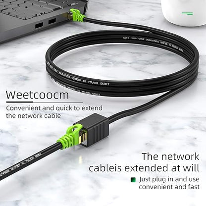 Ethernet Extension Cable 65ft, Network Cat6a Extension Patch Cable RJ45 Cords Shielded Male to Female Connector (65FT)