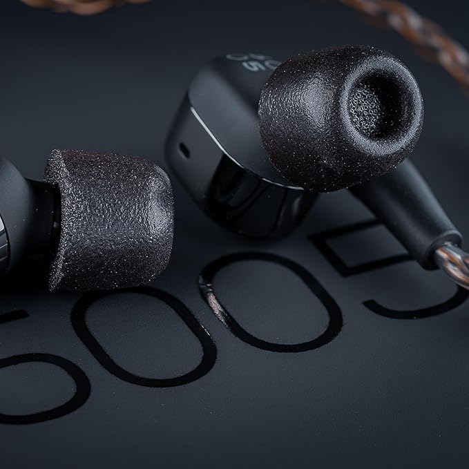 Comply 500 Core Series | Memory Foam Replacement IEM Ear Tips for KZ, Moondrop, FiiO Sennheiser & More | Superior Noise Isolation, Ultimate Comfort, Secure Fit | Black, Small (3 Pairs)