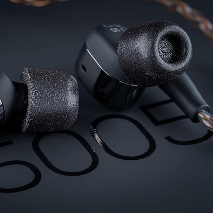Comply 500 Core Series | Memory Foam Replacement IEM Ear Tips for KZ, Moondrop, FiiO Sennheiser & More | Superior Noise Isolation, Ultimate Comfort, Secure Fit | Oval, Black, Small (3 Pairs)